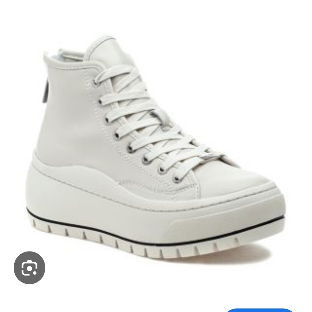 💰💖🔽NYC J/Slides Women's White High-Top Sneakers